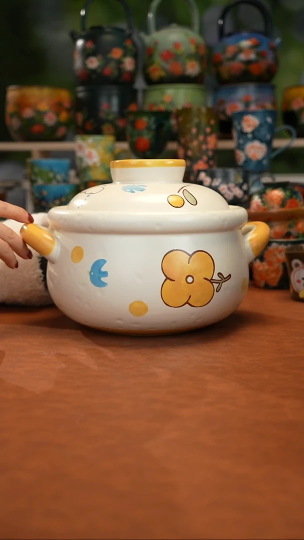 紫砂油画手绘釉下彩