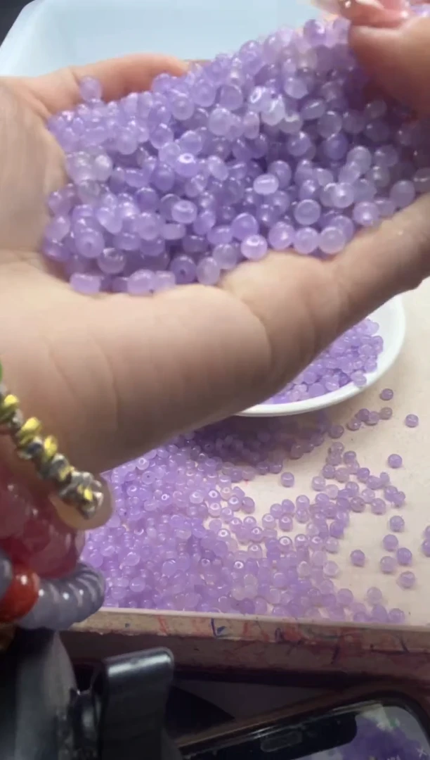 【闪购商品】玛瑙/玉髓颈饰未镶嵌w2214冰紫算盘4*2mm*100颗