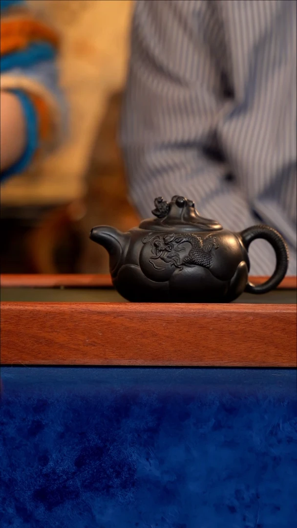 紫砂 宜兴紫砂 TZP 大亨 黑鱼化龙