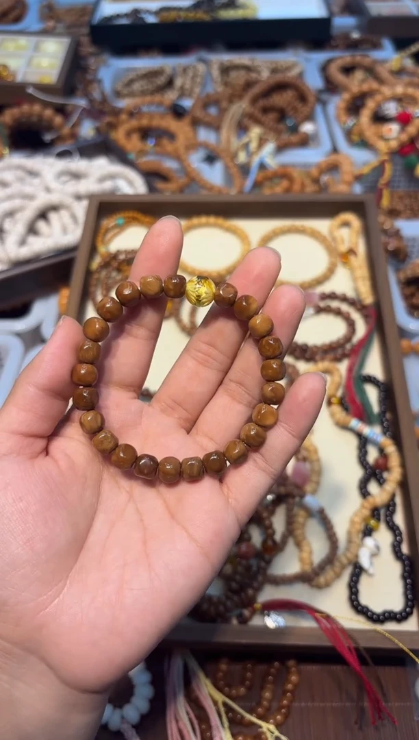 吊坠白玉菩提卡8mm库克六方单圈