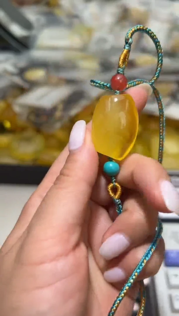 裸石琥珀未镶嵌琥珀蜜蜡吊坠