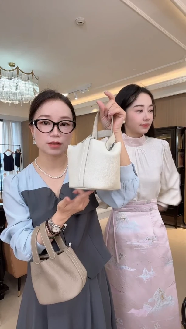 小牛皮（革）真牛皮小菜篮子包1420662US