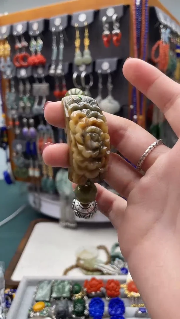 【闪购商品】翡翠手串银S925镶嵌饰品