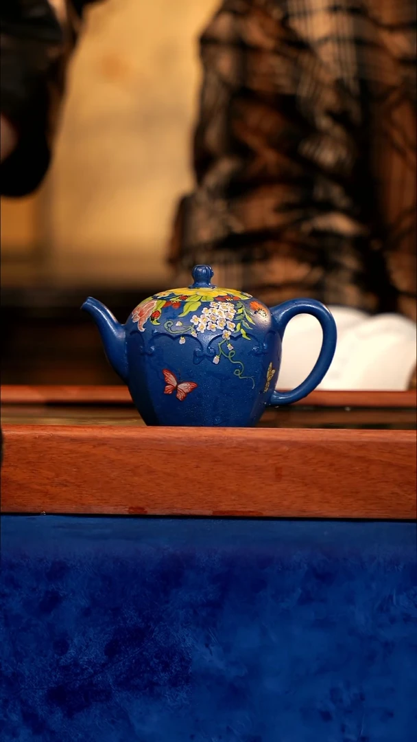 紫砂宜兴紫砂 LJY 蓝料 八方