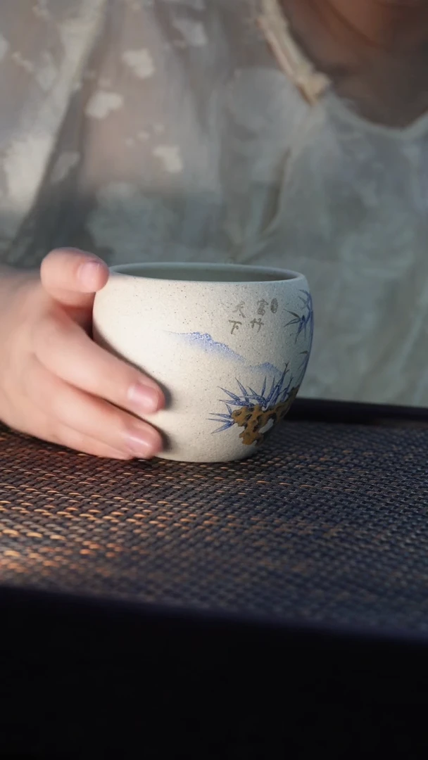 茶杯紫砂福利紫砂蓝竹