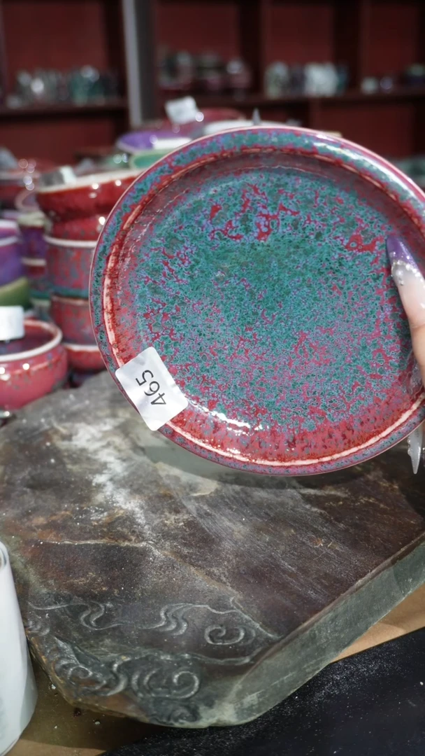 摆件陶精品窑变钧瓷茶器