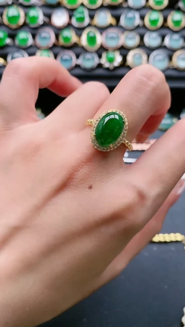 【闪购商品】翡翠戒指银S925镶嵌111111