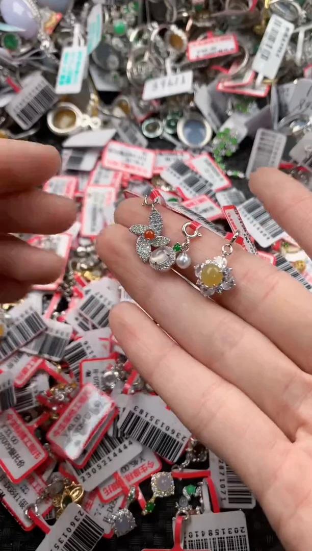 银S925镶嵌戒指翡翠4444-----2