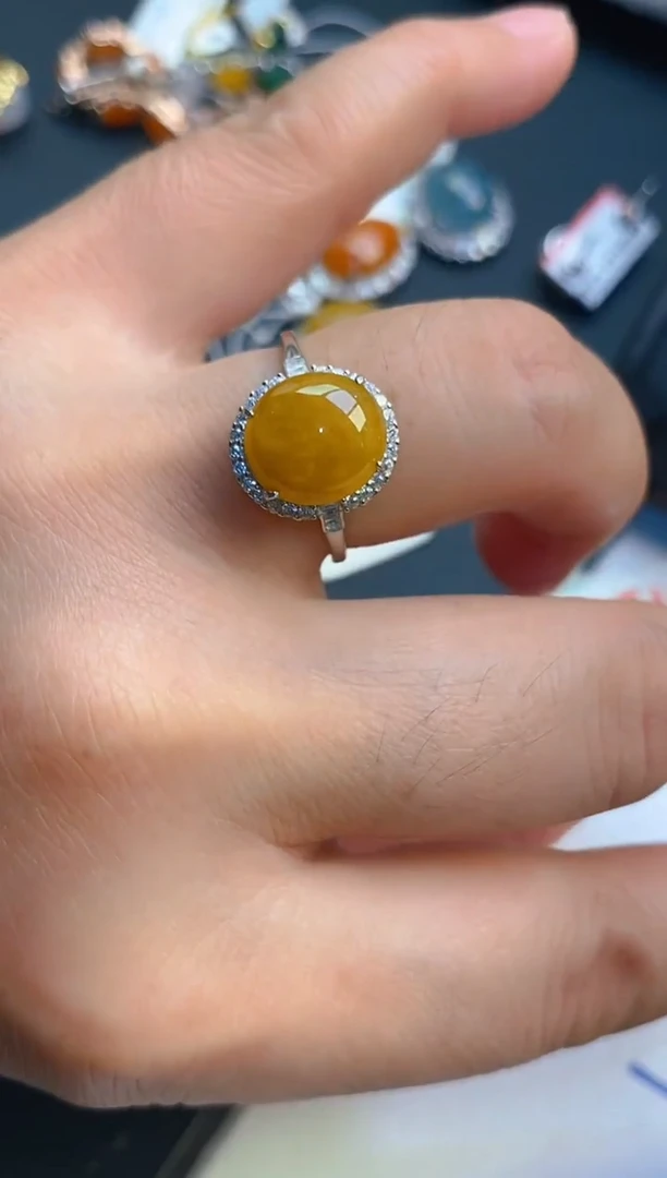 【闪购商品】翡翠耳饰银S925镶嵌天然A货翡翠1