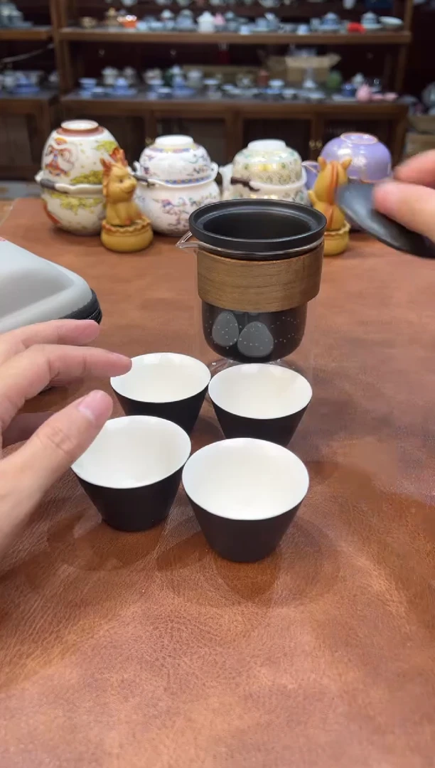 真的很便宜会开片的旅行茶具