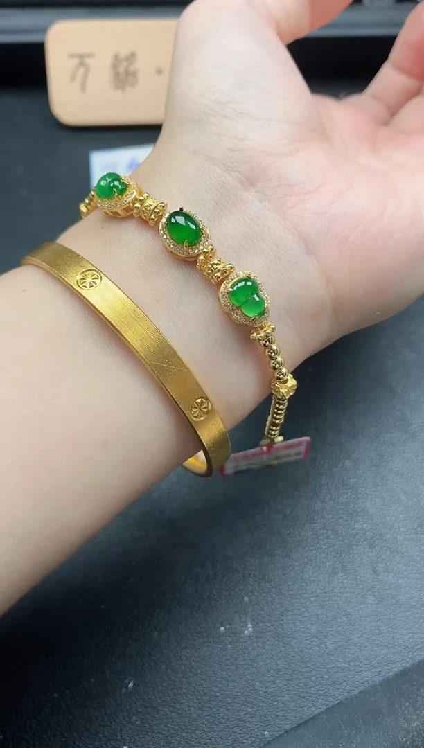 翡翠戒指银S925镶嵌651-525