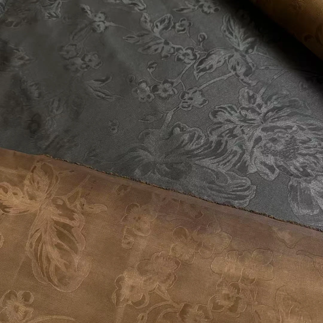 【莨丝智友】古法 全孔罗提花 香云纱 0.5米 lxz1128