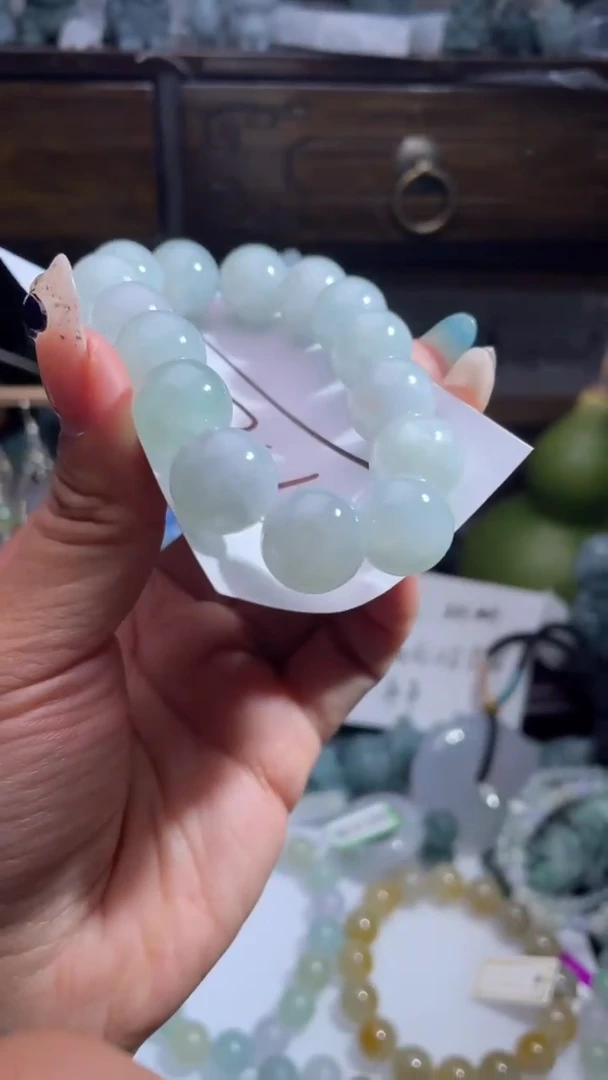 未镶嵌手串翡翠阿**风缅甸翡翠A货1