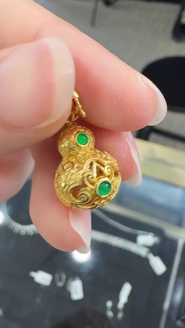 翡翠银S925镶嵌项链银镶