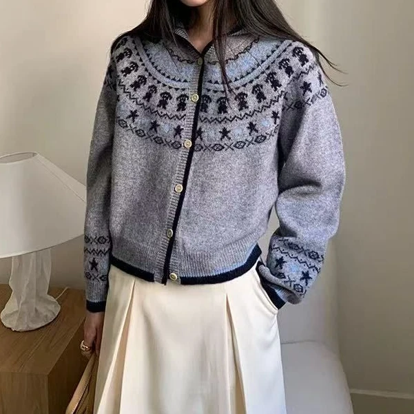 秋冬新款时尚宽松毛绒开衫女N7JXZ3919