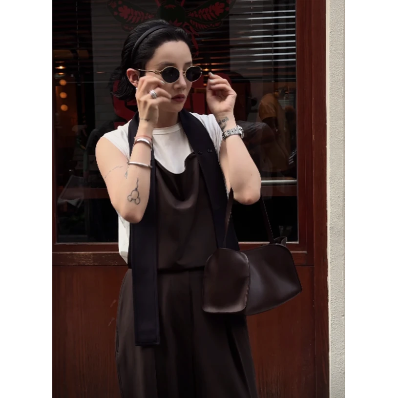 【DYMMXYMM】-早春小众高级感连体咖色背带裤-5SS6161