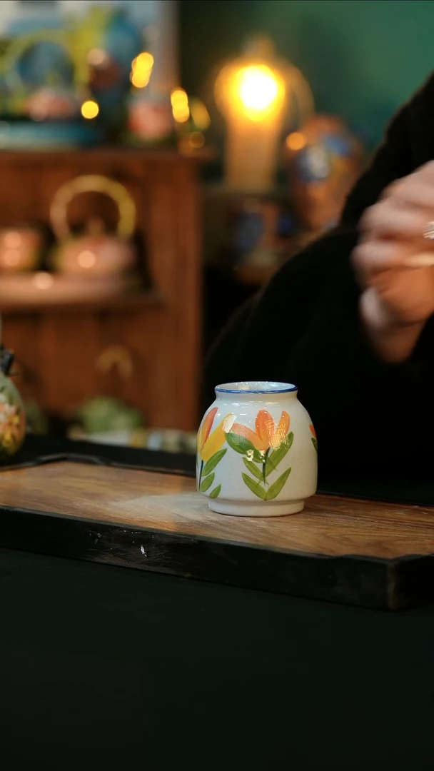 【闪购商品】杯手绘心瓷陶瓷浮力