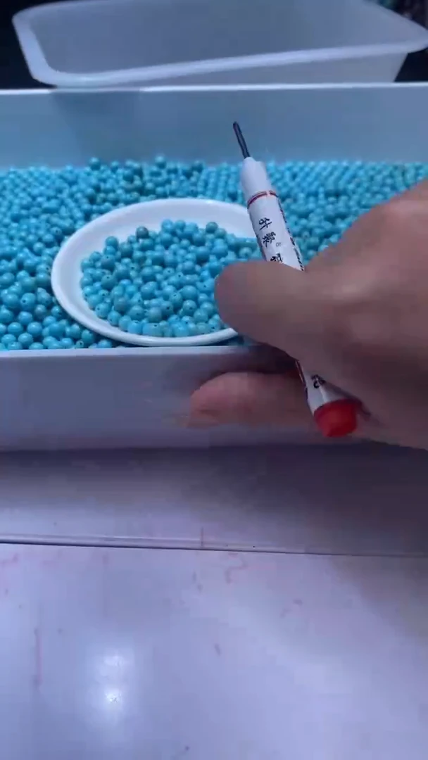 未镶嵌颈饰玛瑙/玉髓w399蓝*松6mm*30颗