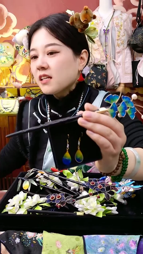 纯铜合金琉璃非遗绒花