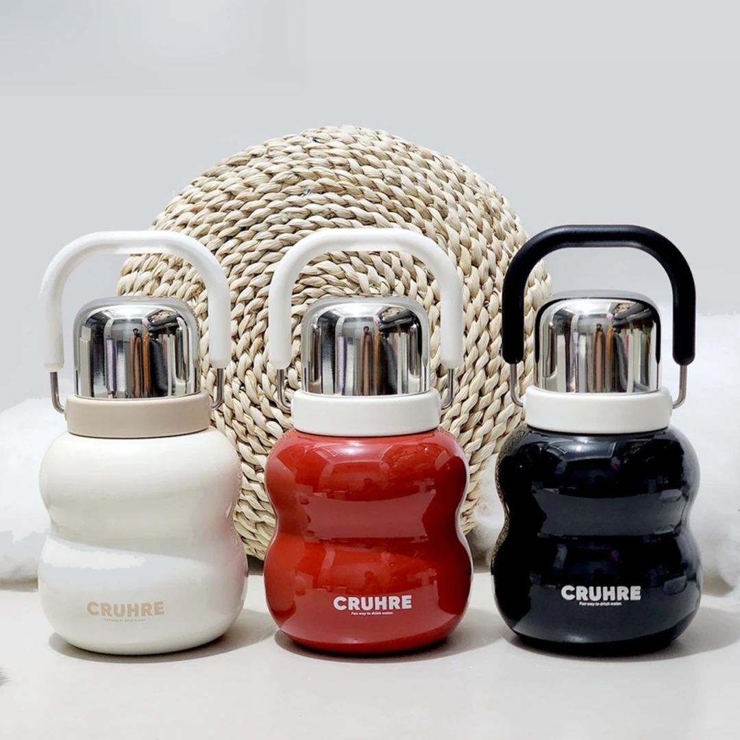 【晶晶开价直接抢】双饮手提葫芦保温杯316轻奢585ML水杯8508