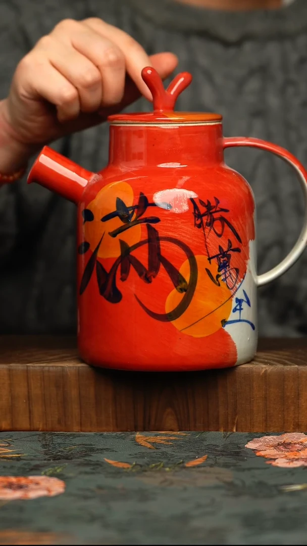 杯釉下彩手工手绘同款陶器