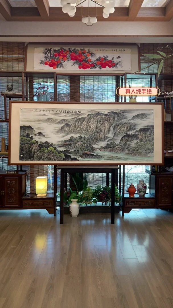 国画国画纯手绘纯实木205*85cm
