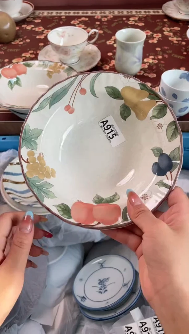 瓷片雨****花瓷器瓷器A915