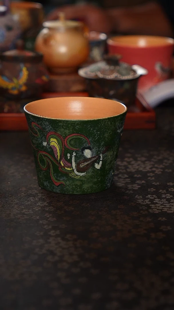 岩矿彩全手工茶器