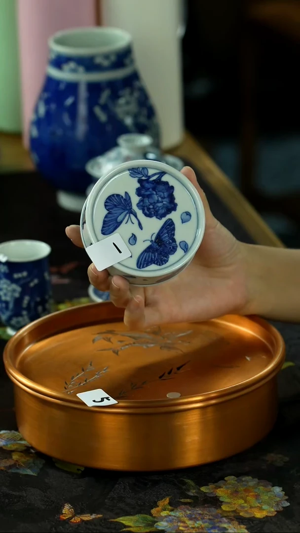 中秋国庆景德镇手绘瓷器