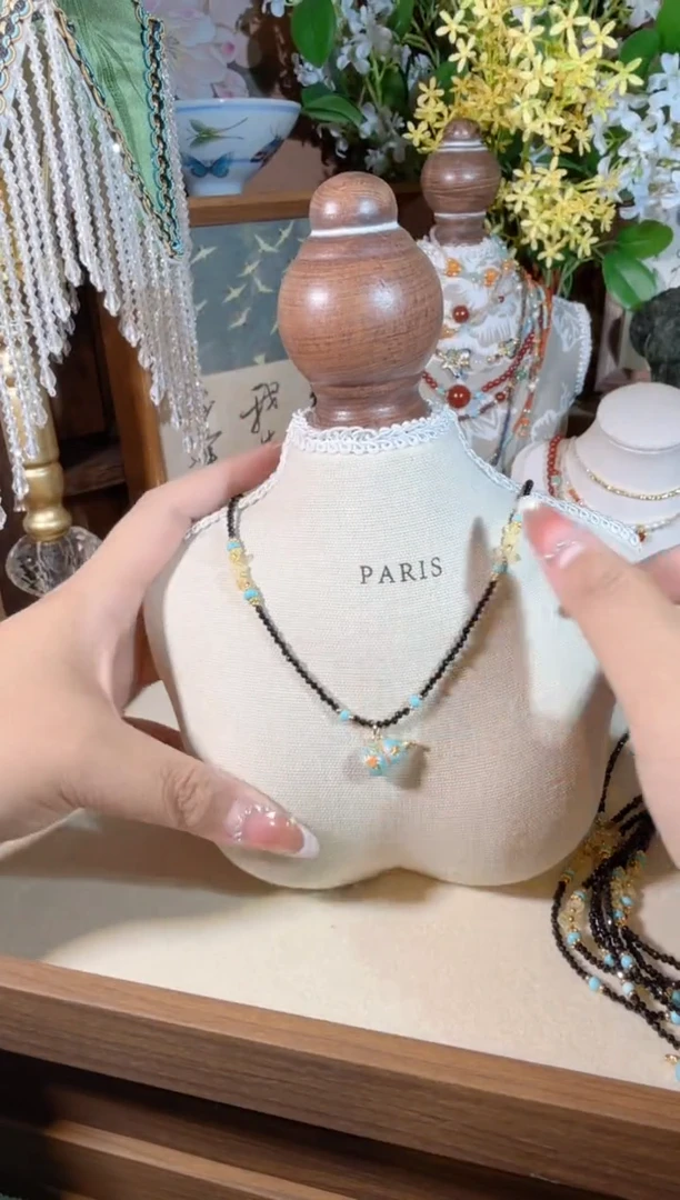 项链合金尖晶石黑蓝葫芦 97