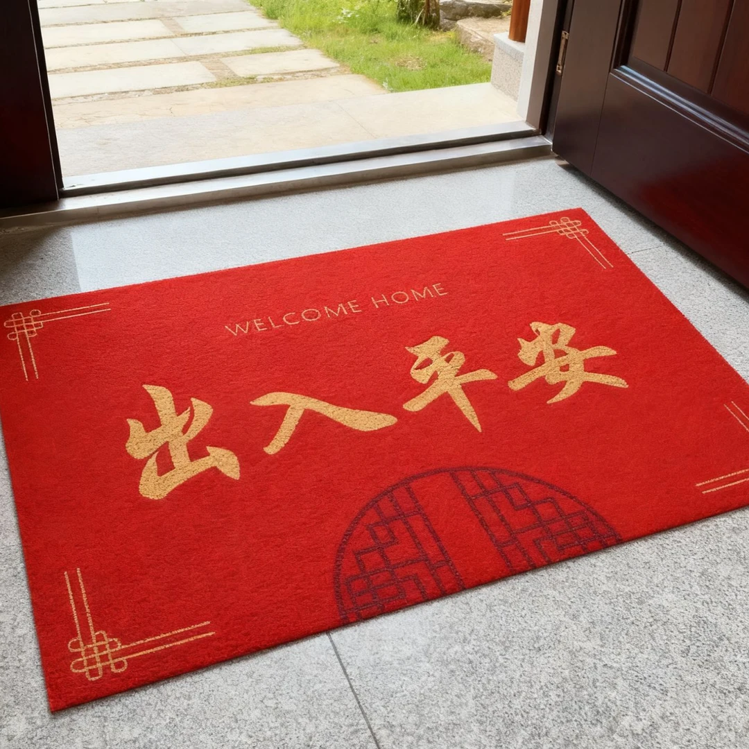 【丝圈精品】出入平安双尺寸喜庆防滑耐脏入户门家用客厅地垫