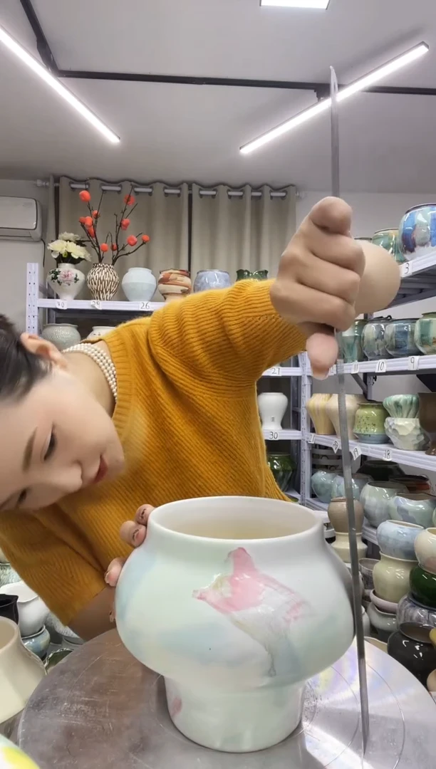 【10.8号】陶瓷花盆直播链接  高： 14    口：11