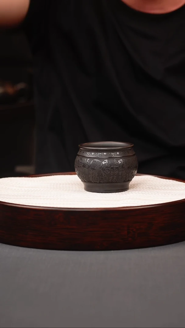 茶壶紫砂石黄百福主人杯