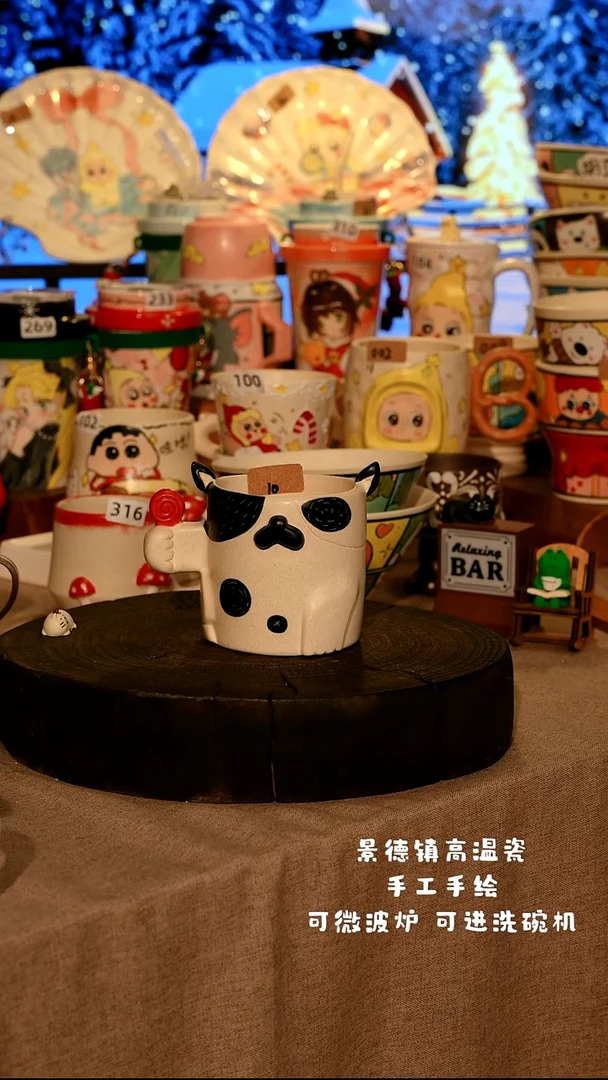 陶瓷010景德镇设计师款高温陶瓷手工手绘