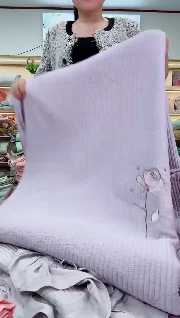 品牌天丝三件套紫色