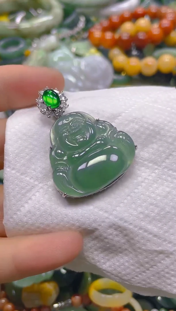 翡翠未镶嵌颈饰/V/翡翠A货一图一物