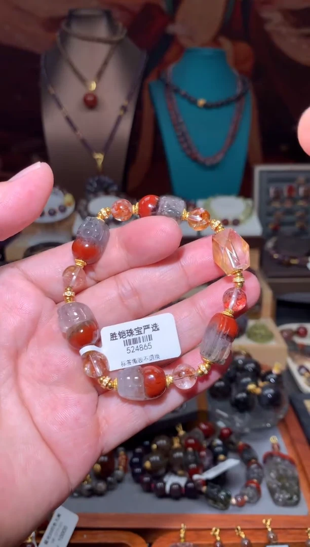 未镶嵌珠宝半成品水晶红极光貔貅阵