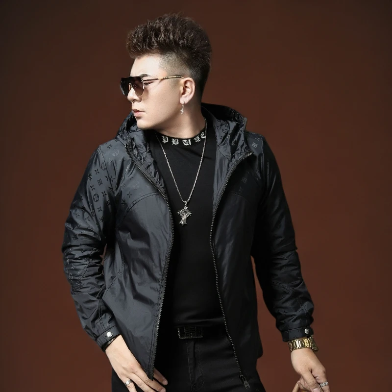 轻奢时尚外套男装2025新款秋冬季保暖连帽上衣服潮牌男士百搭夹克