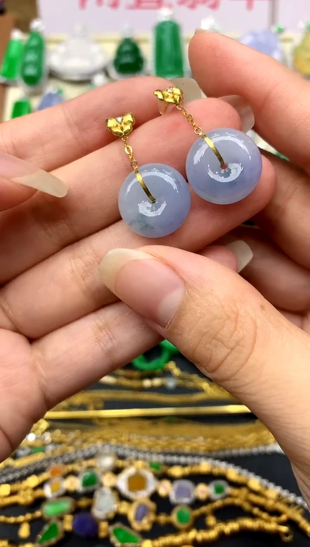 18K金镶嵌翡翠耳饰291 -中国好珍宝