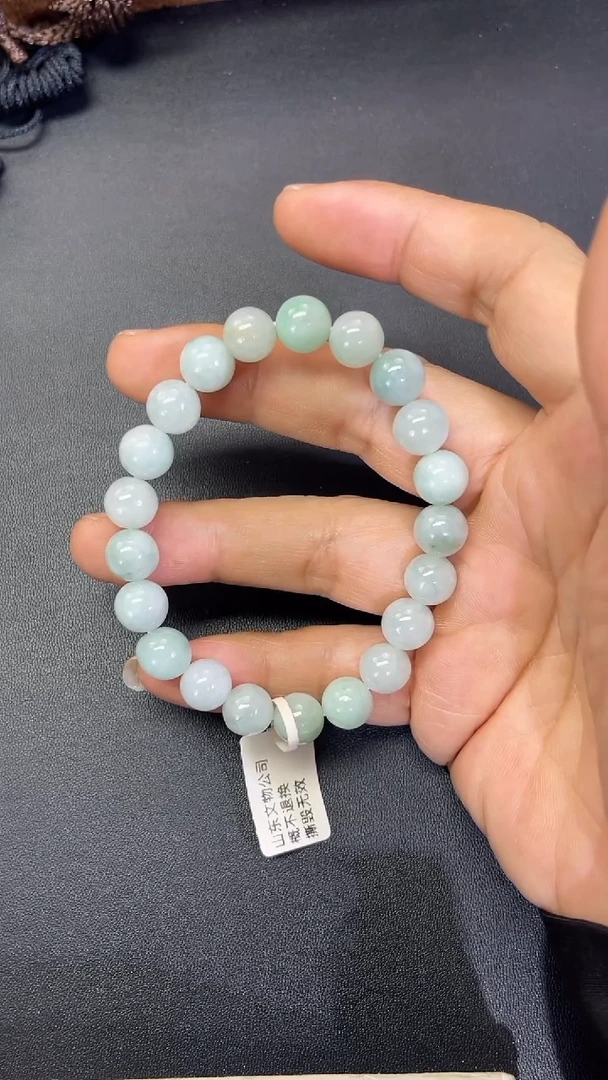 未镶嵌手串翡翠705159#天然缅甸A货翡翠手串卡10mm多人