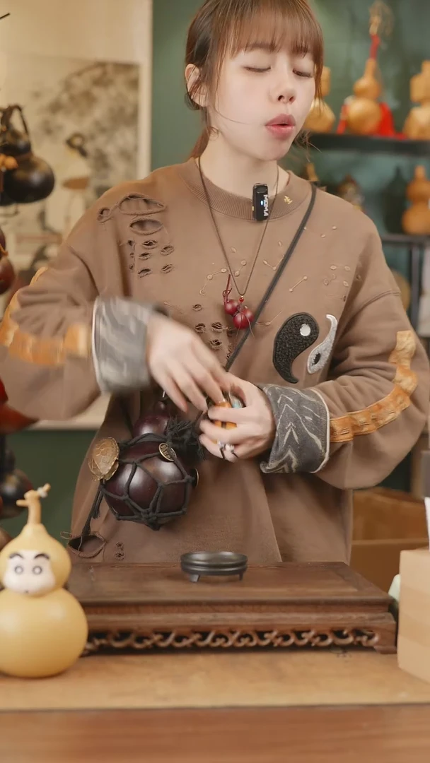 【闪购商品】247号精品天然大漆工艺防渗内胆酒葫芦~