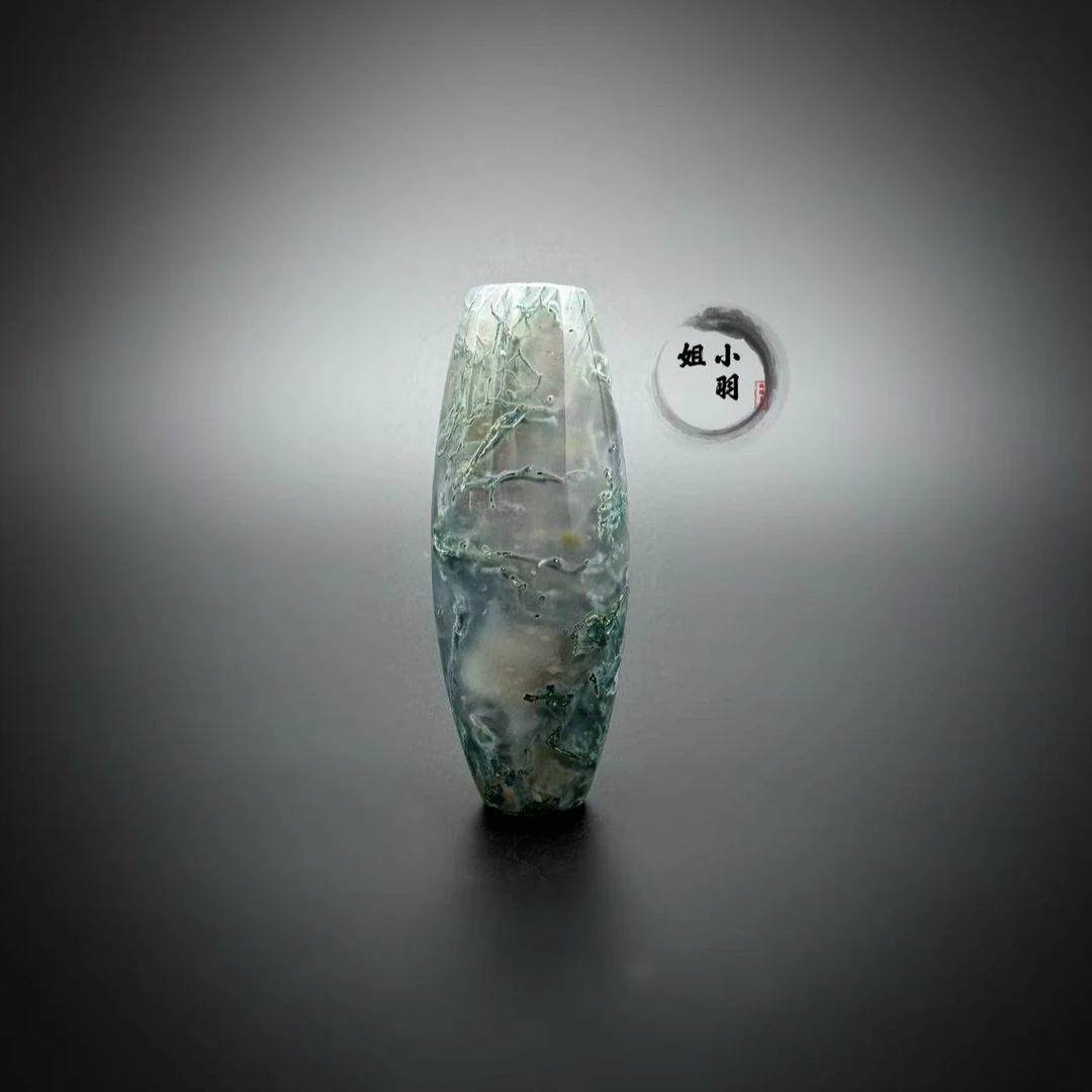 天然草花玛瑙勒子 尺寸 43.7*17