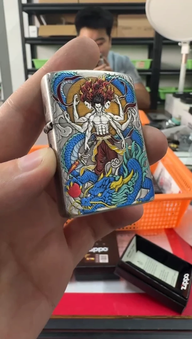 哪吒-与天争命-3D熏银鎏金珐琅彩