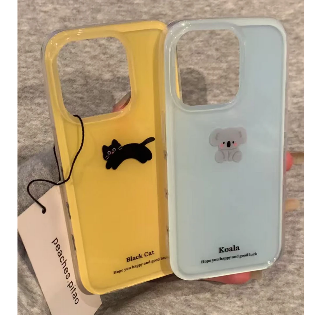 简约可爱考拉适用苹果16Pro手机壳软华为/vivo/小米/oppo一加防摔