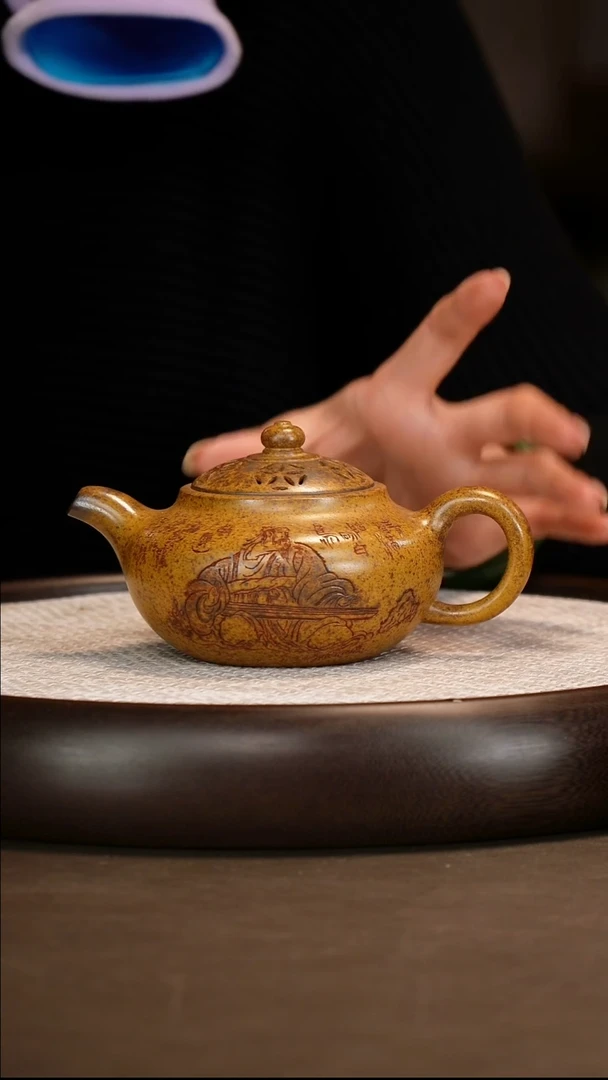 茶壶紫砂【吴顺华】柴烧明炉   420CC