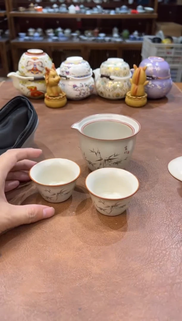 真的很便宜会开片的旅行茶具