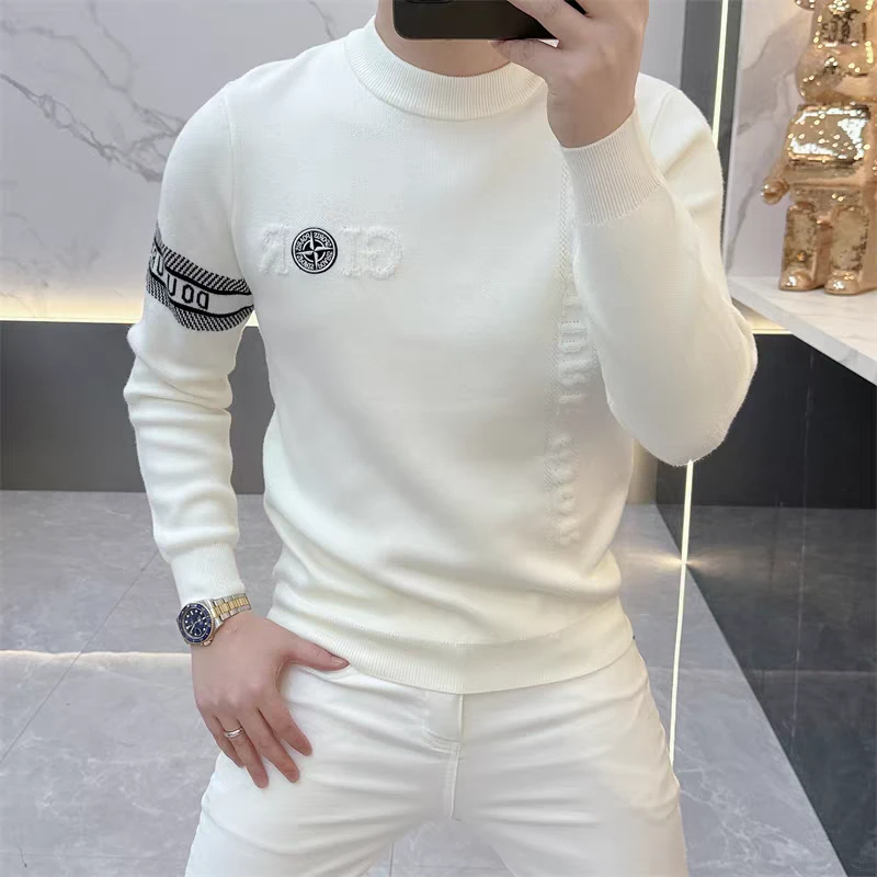 男士毛衣2025秋冬新款欧版男士轻奢高品质秋季毛衣针织衫套头5162