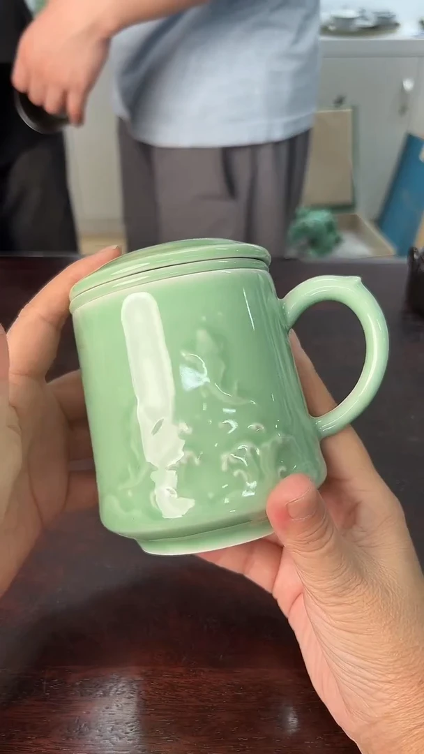 龙泉云间青瓷小米茶器
