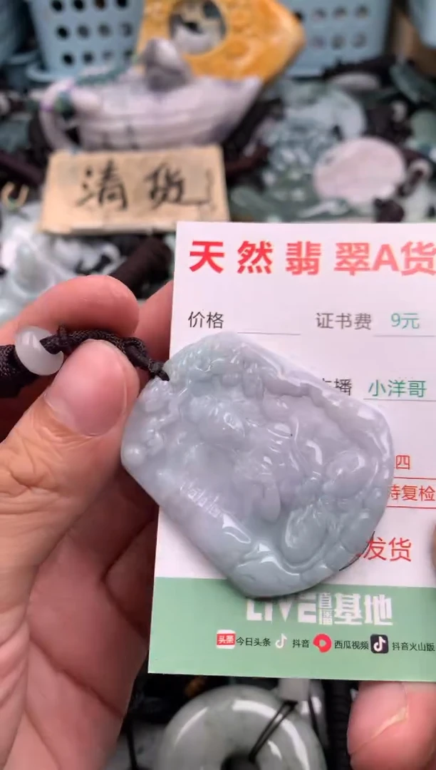 翡翠未镶嵌吊坠(不含链)1