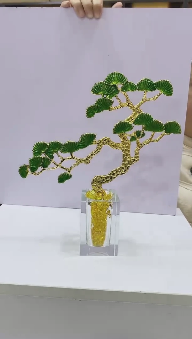 新款大号迎客松摆件